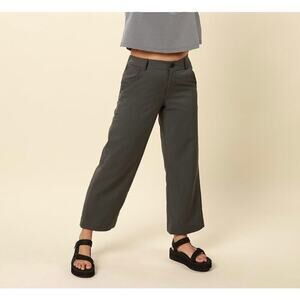 Wayre New Jetsetter Stretch Trouser Wide Leg Crop Fit High Rise Dark Gray Size 6